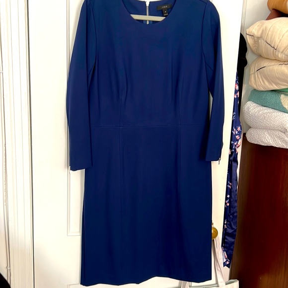 JCrew Navy Blue Ponte Midi Dress Size 14 - Picture 1 of 4